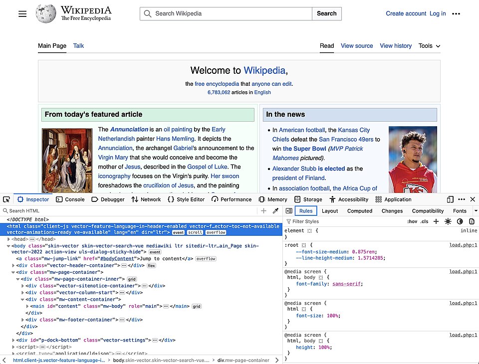 Web development tools